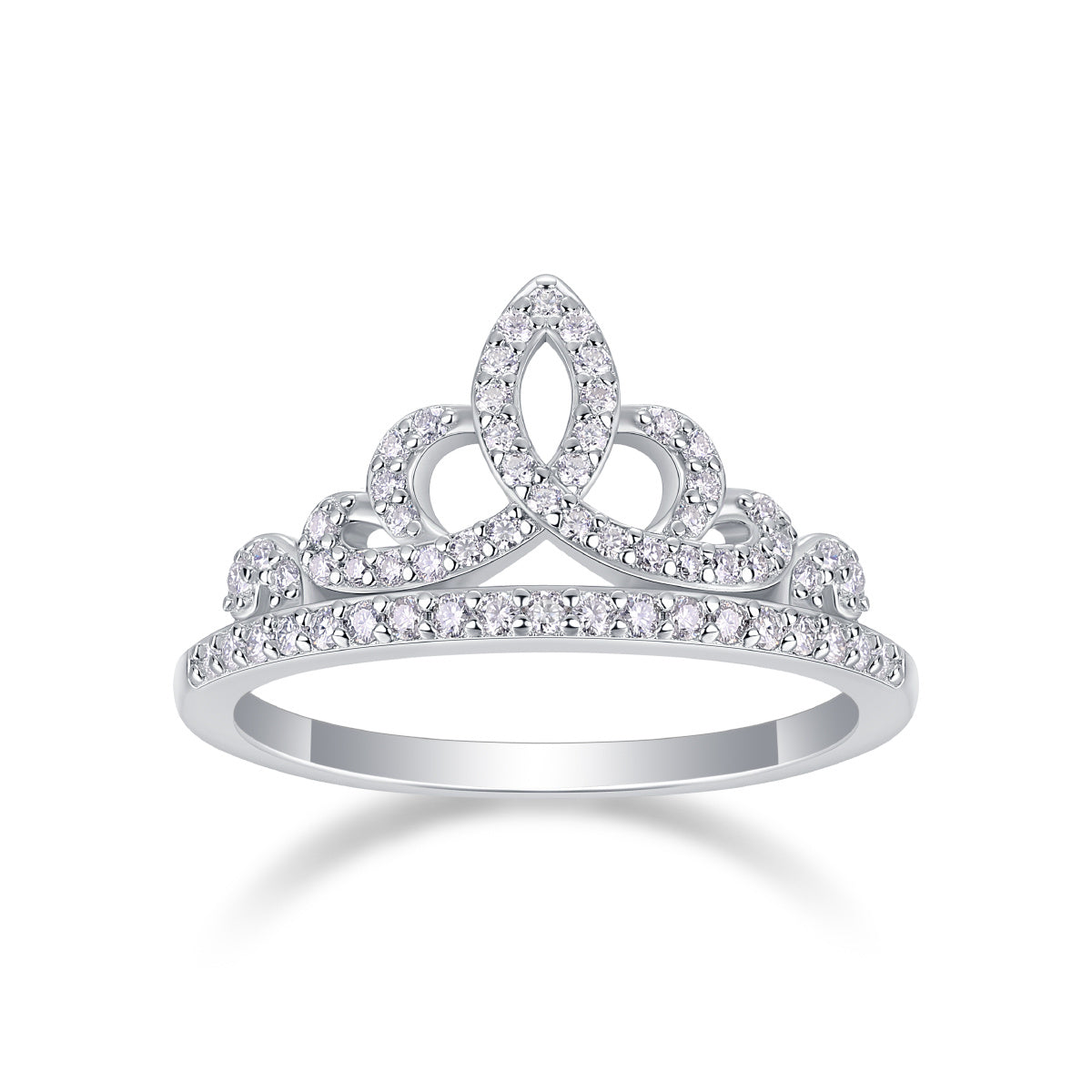 Victoria Silver and Moissanite Tiara Ring