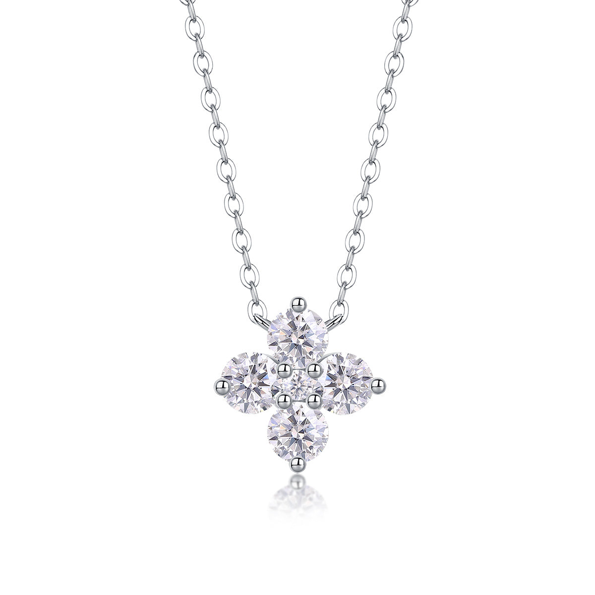 Karolina Sterling Silver and Moissanite Necklace