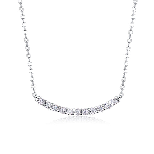Allie Silver and Moissanite Necklace