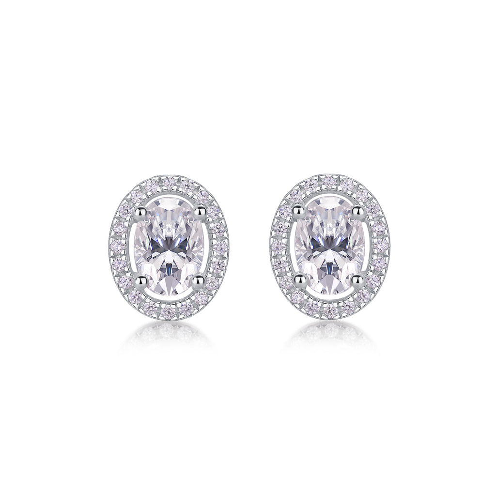 Antoinette Sterling Silver and Moissanite Stud Earrings