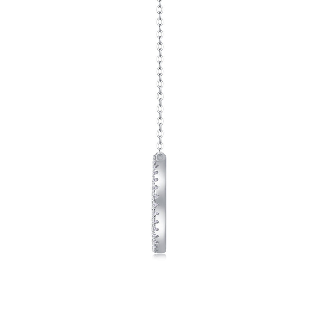 Flora Silver and Moissanite Pendant Necklace