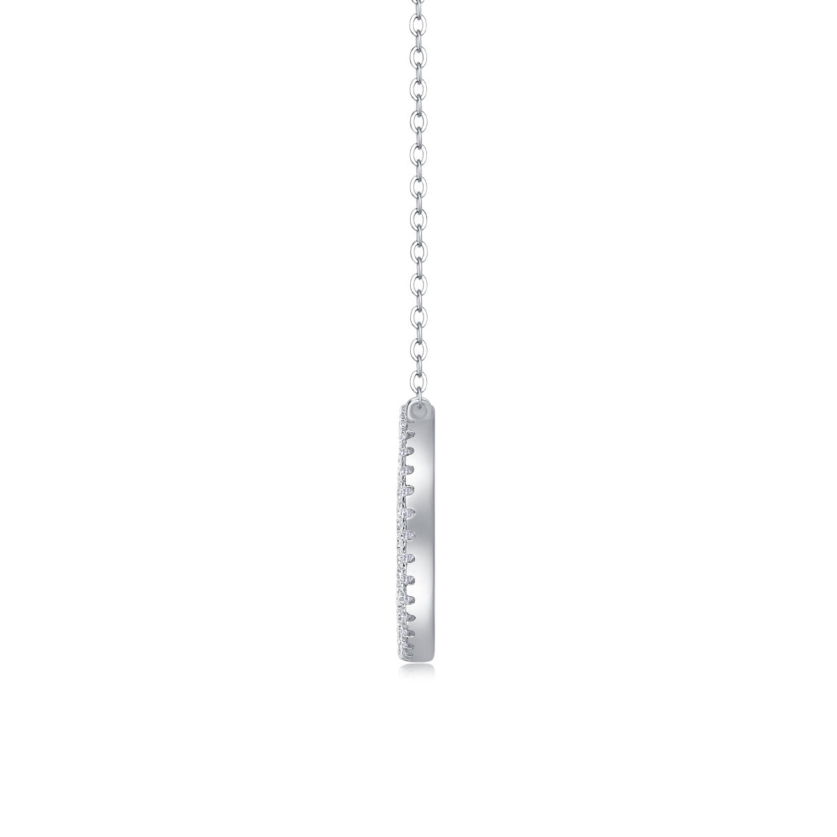 Flora Silver and Moissanite Pendant Necklace