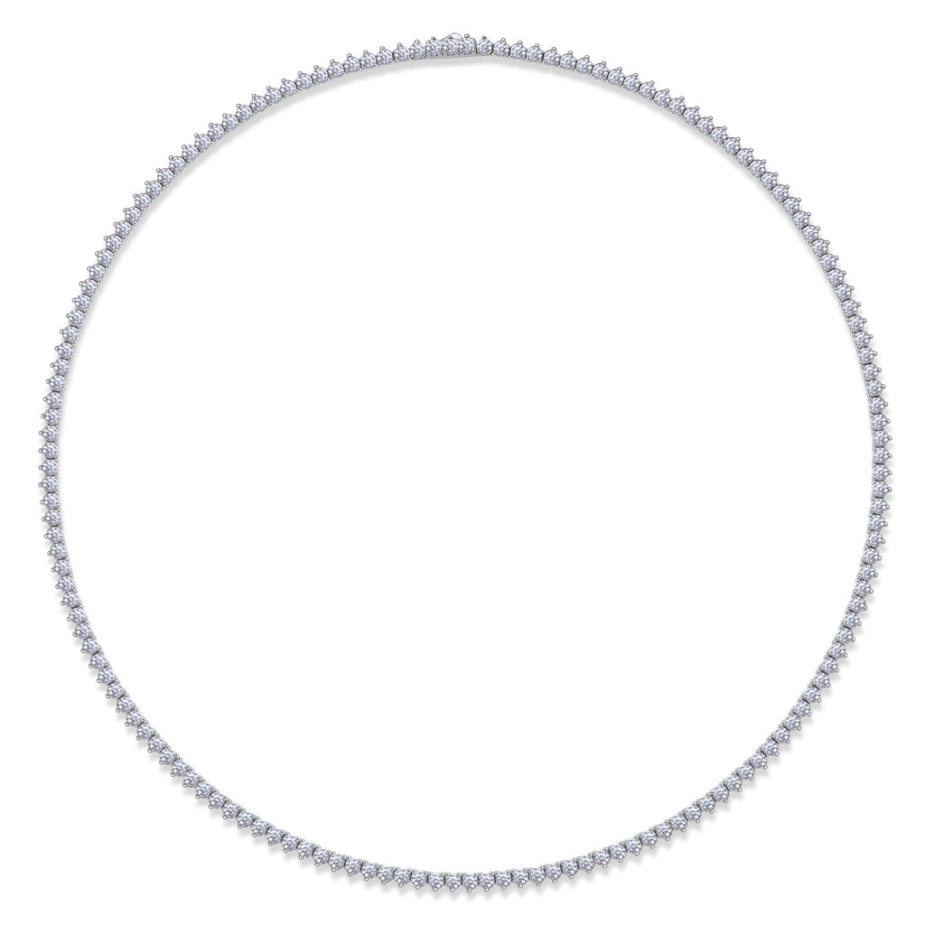 Vivienne Silver and Moissanite Tennis Necklace