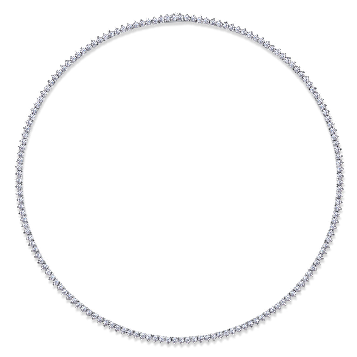 Vivienne Silver and Moissanite Tennis Necklace