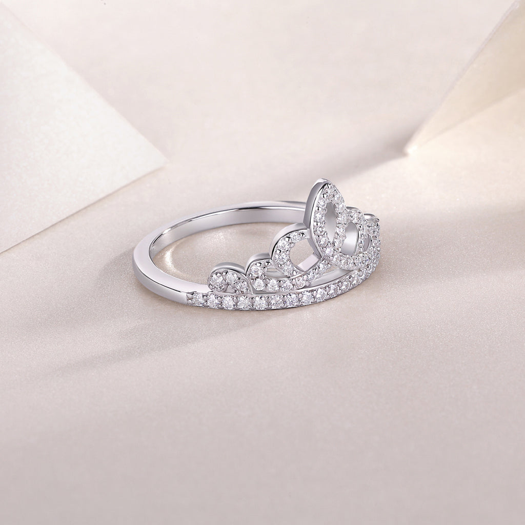 Victoria Silver and Moissanite Tiara Ring