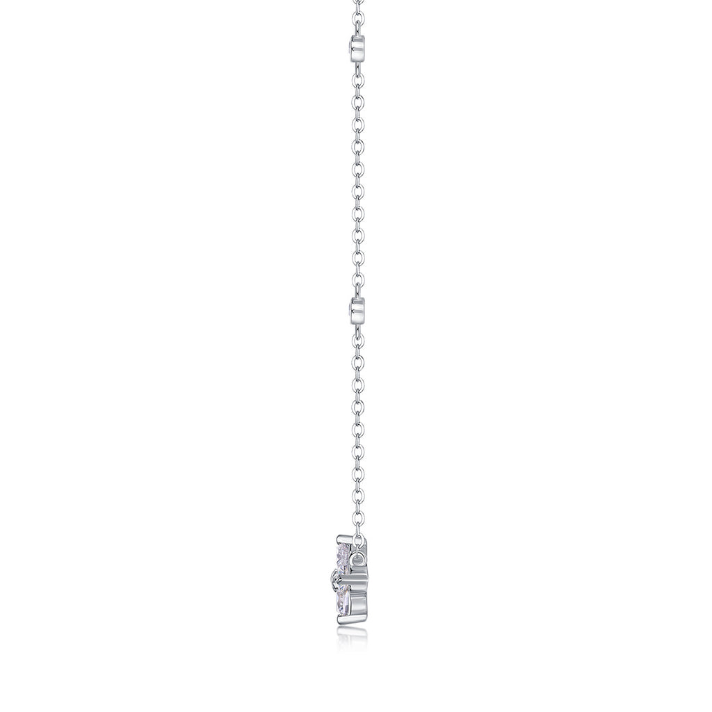 Claudette Sterling Silver and Moissanite Necklace