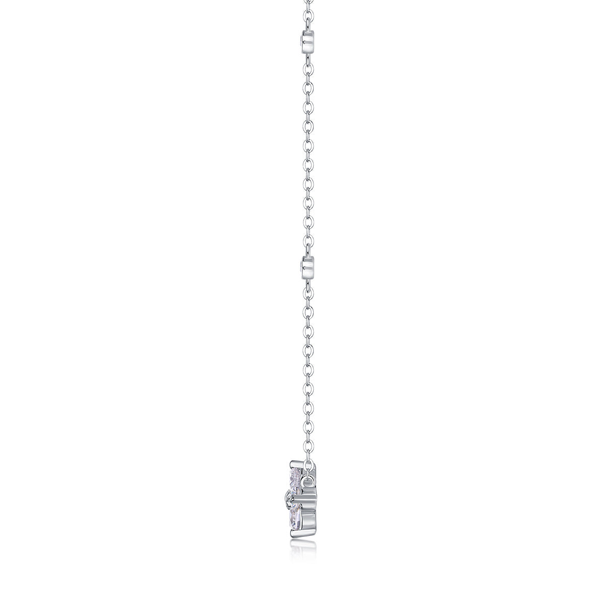 Claudette Sterling Silver and Moissanite Necklace