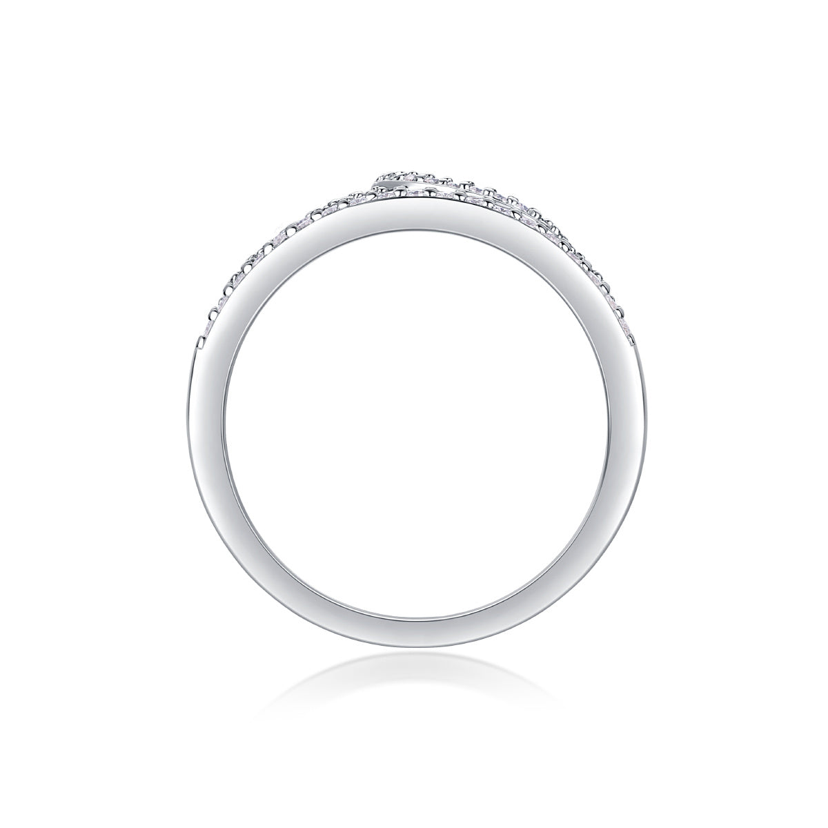 Victoria Silver and Moissanite Tiara Ring