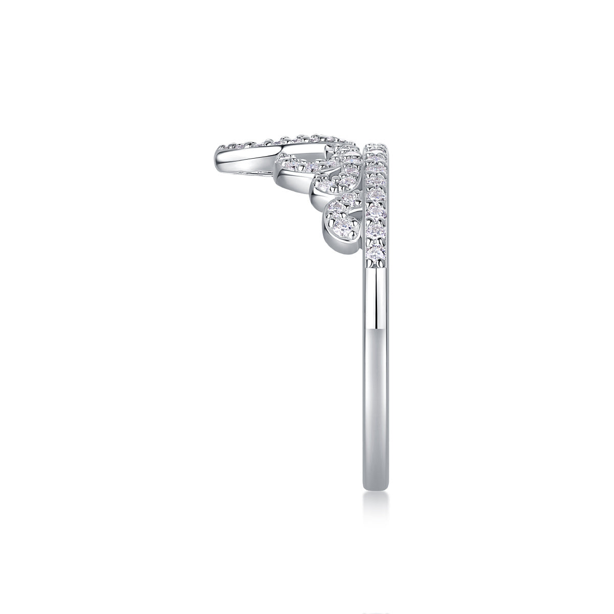 Victoria Silver and Moissanite Tiara Ring