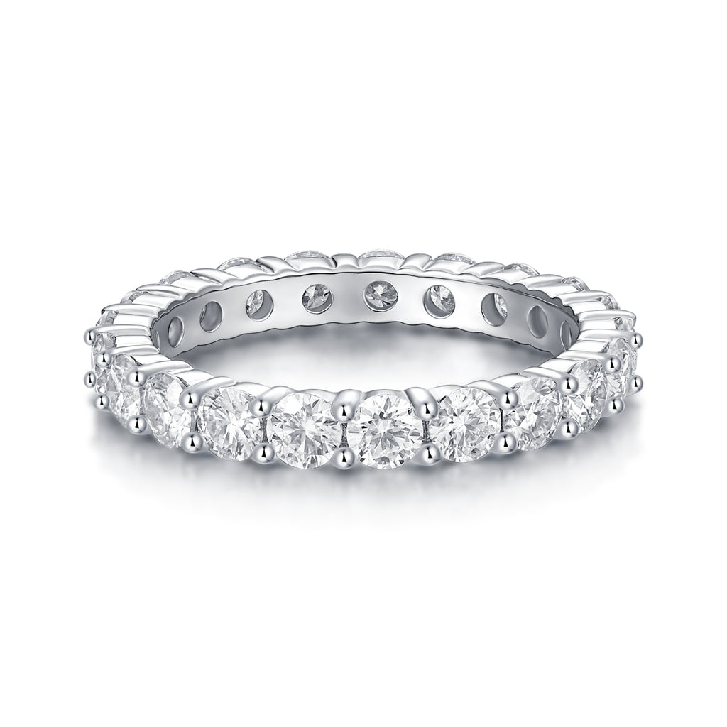 Vienna Sterling Silver and Moissanite Band
