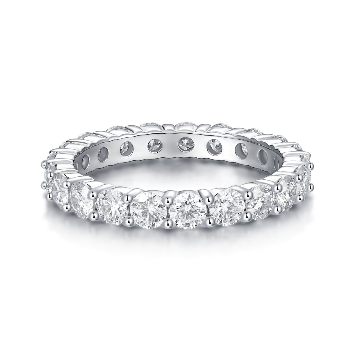 Vienna Sterling Silver and Moissanite Band