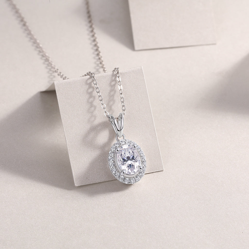 Antoinette Sterling Silver and Moissanite Necklace