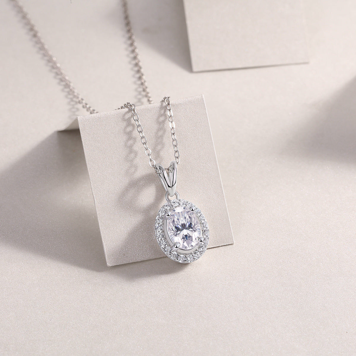 Antoinette Sterling Silver and Moissanite Necklace