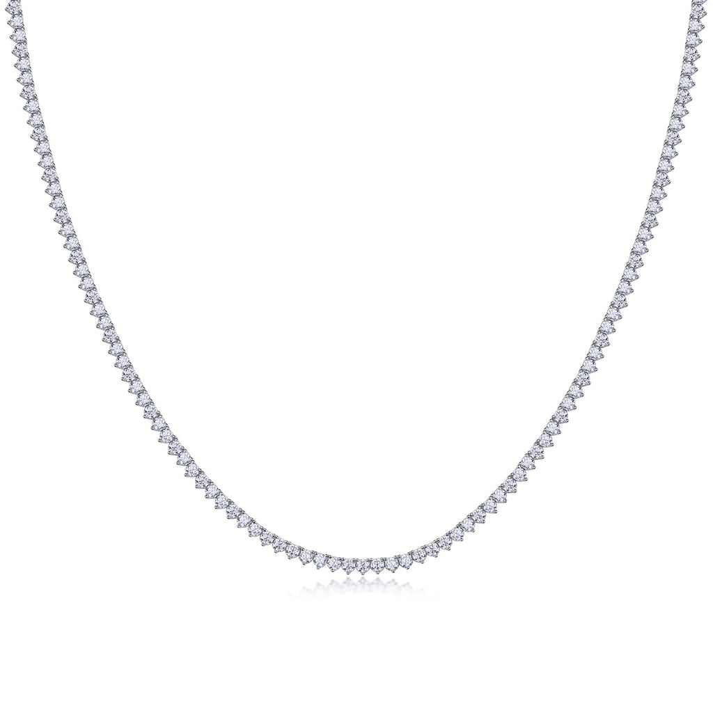 Vivienne Silver and Moissanite Tennis Necklace