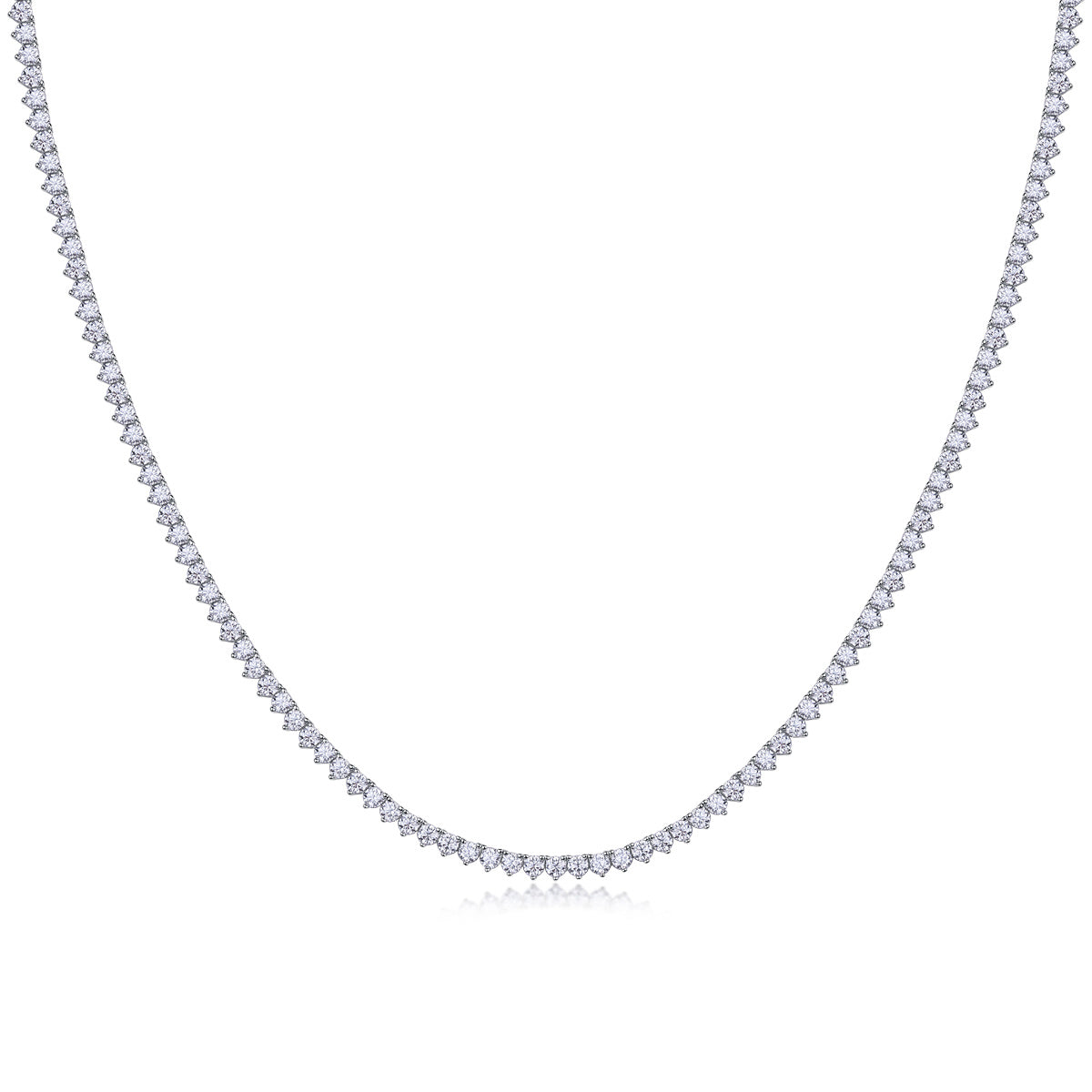 Vivienne Silver and Moissanite Tennis Necklace