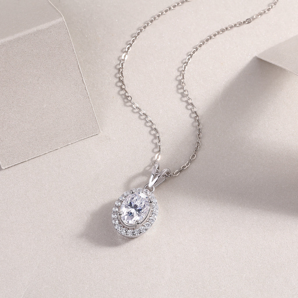 Antoinette Sterling Silver and Moissanite Necklace