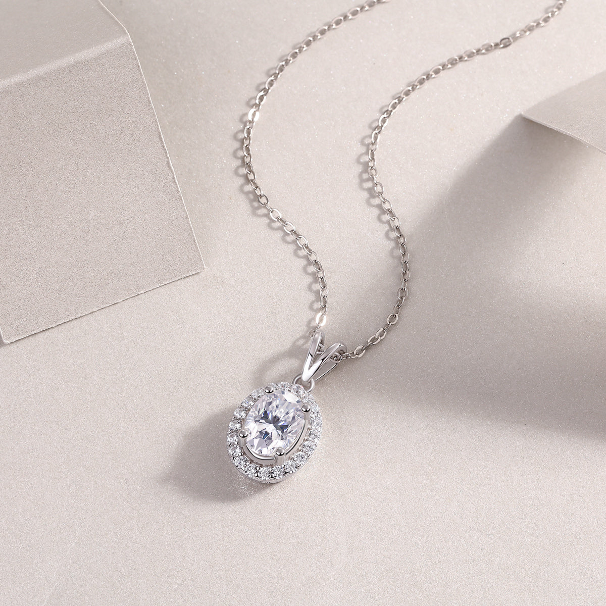 Antoinette Sterling Silver and Moissanite Necklace