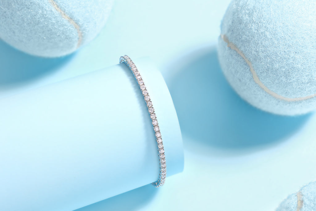 Anastasia Silver and Moissanite Tennis Bracelet