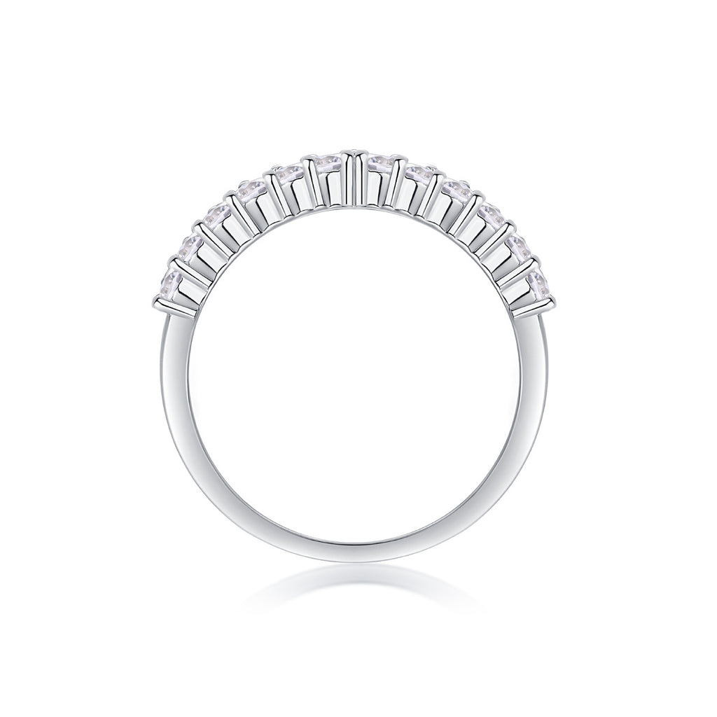 Caroline Silver and Moissanite Crown Ring