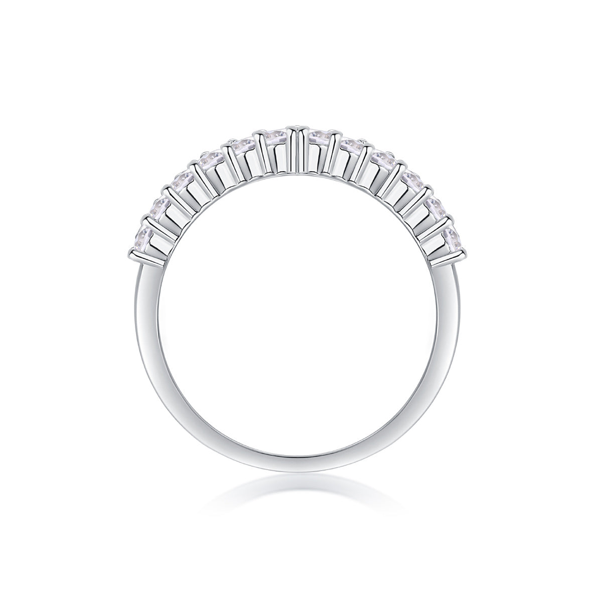 Caroline Silver and Moissanite Crown Ring