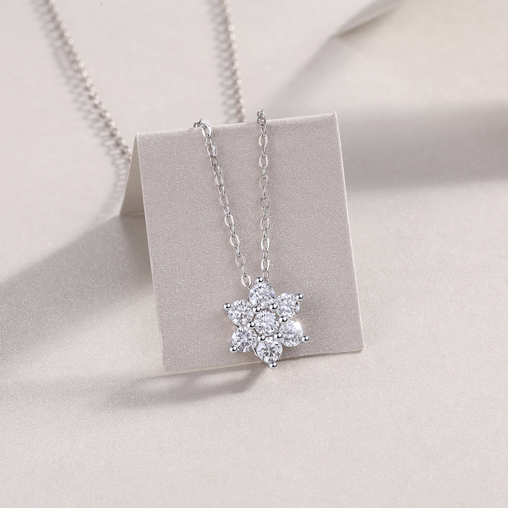 Annalise Sterling Silver and Moissanite Necklace