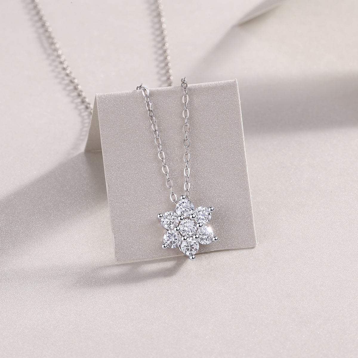 Annalise Sterling Silver and Moissanite Necklace