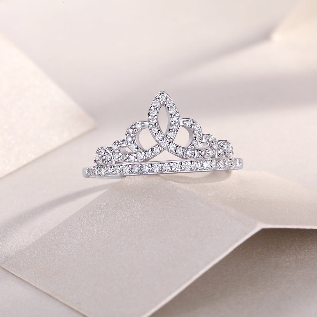 Victoria Silver and Moissanite Tiara Ring