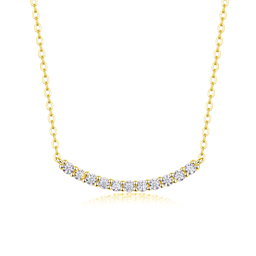 Allie Silver and Moissanite Necklace