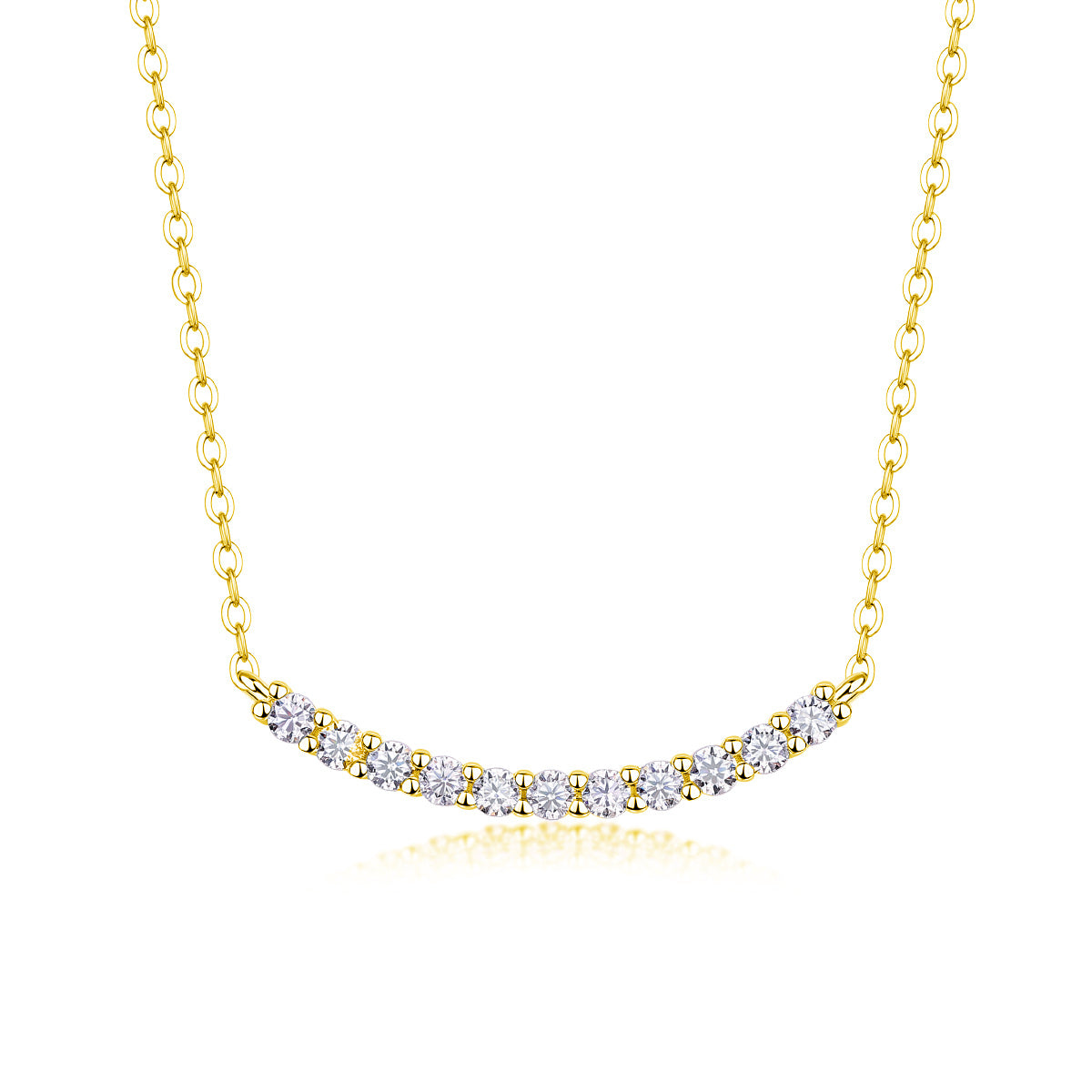 Allie Silver and Moissanite Necklace