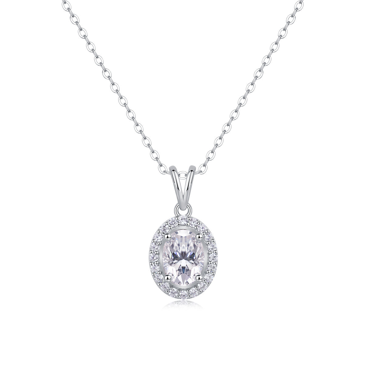 Antoinette Sterling Silver and Moissanite Necklace