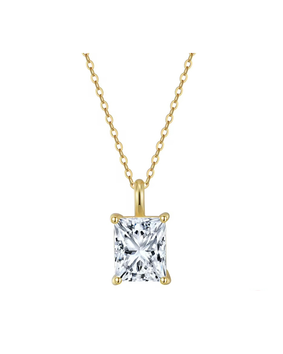 Amara Sterling Silver and Moissanite Pendant Necklace