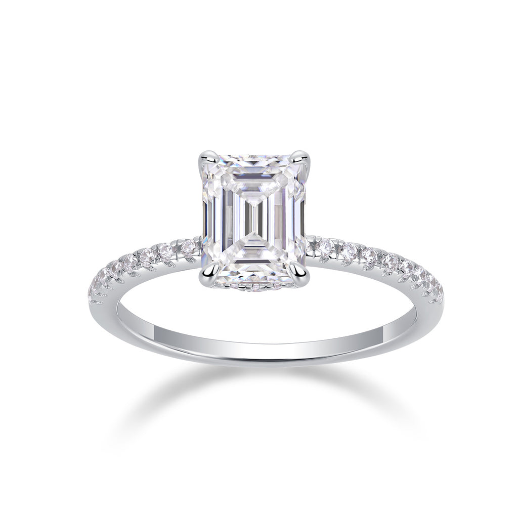 Madeleine Emerald Cut Moissanite Ring