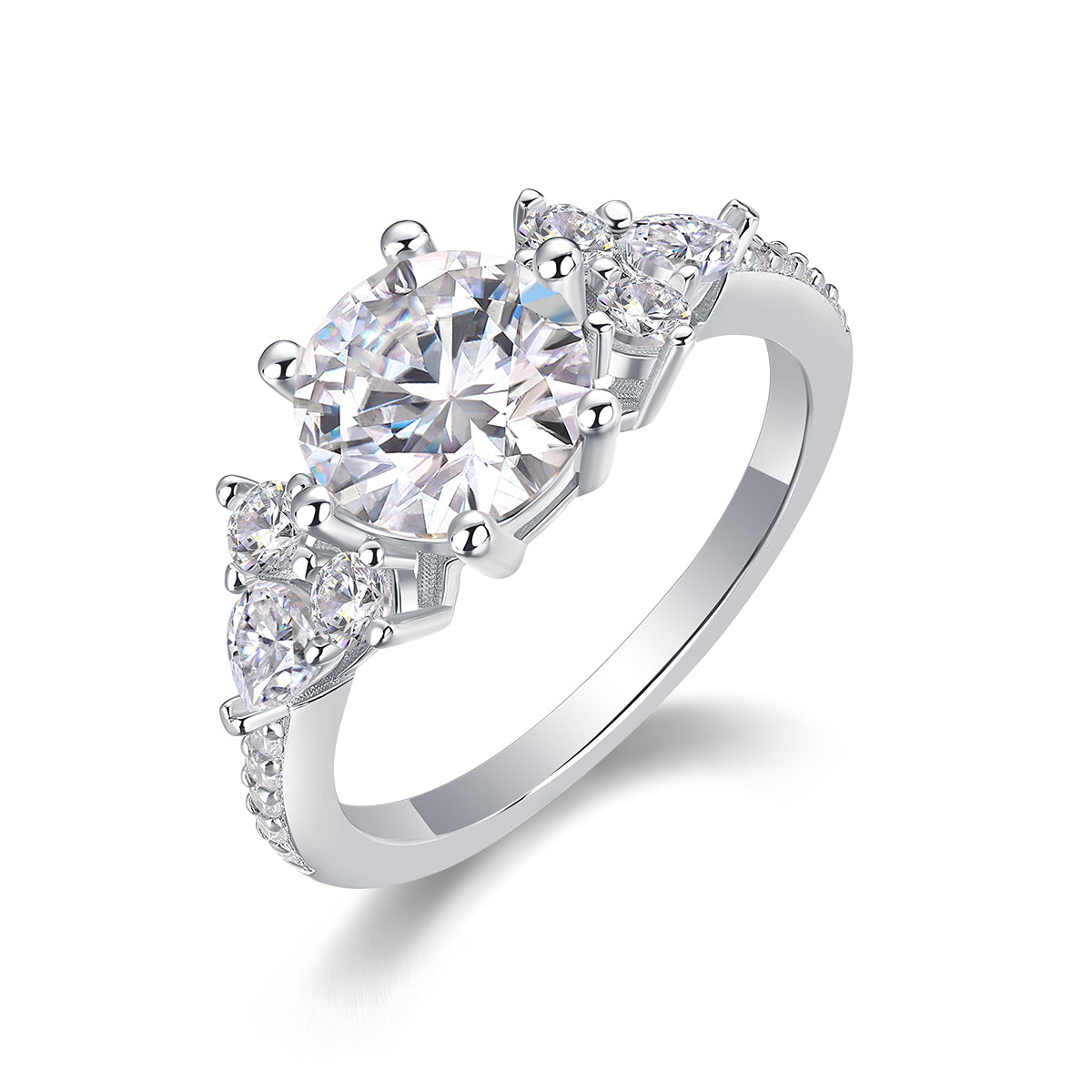Lolita Sterling Silver and Moissanite Ring