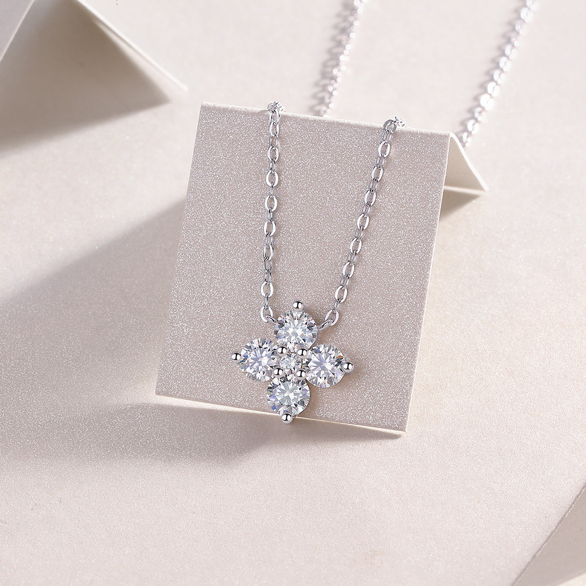 Karolina Sterling Silver and Moissanite Necklace