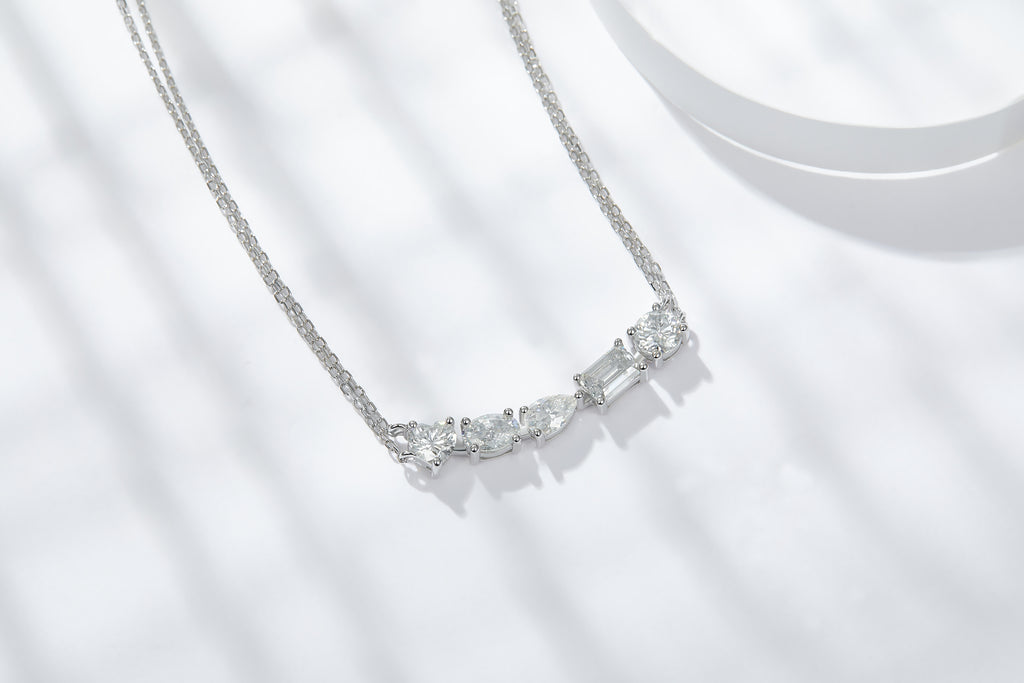 Nova Sterling Silver and Moissanite Necklace