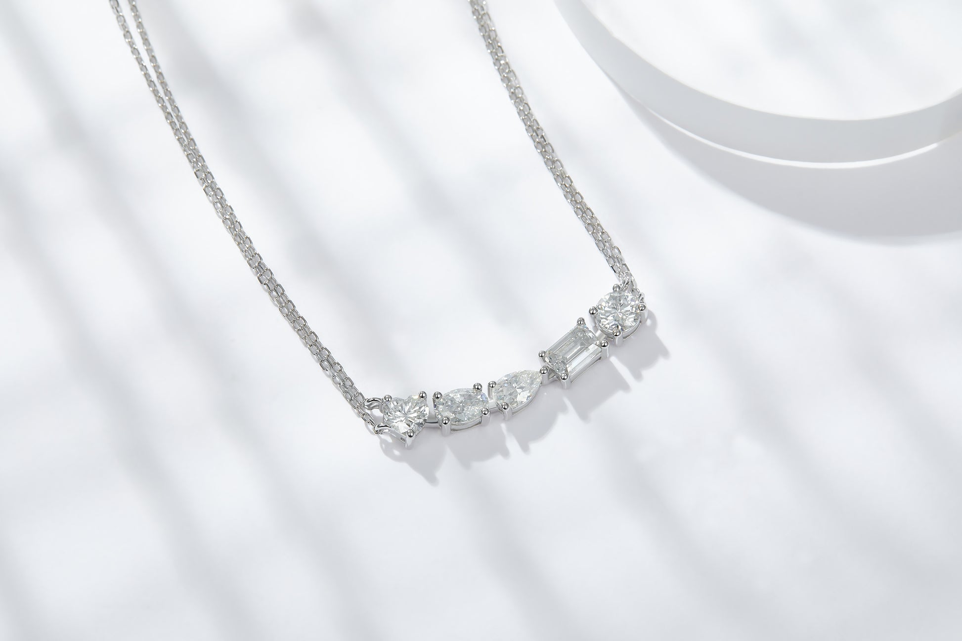 Nova Sterling Silver and Moissanite Necklace