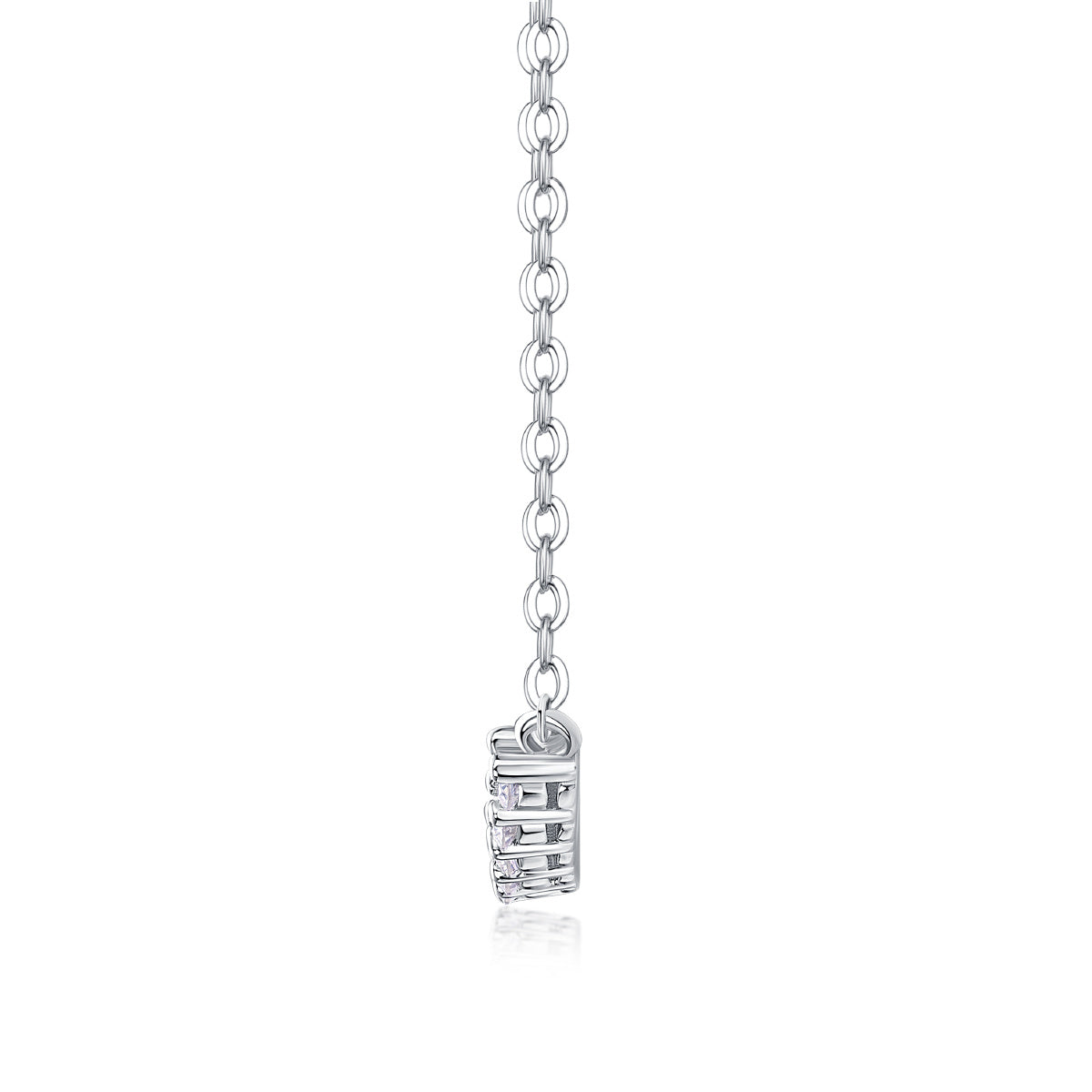 Allie Silver and Moissanite Necklace
