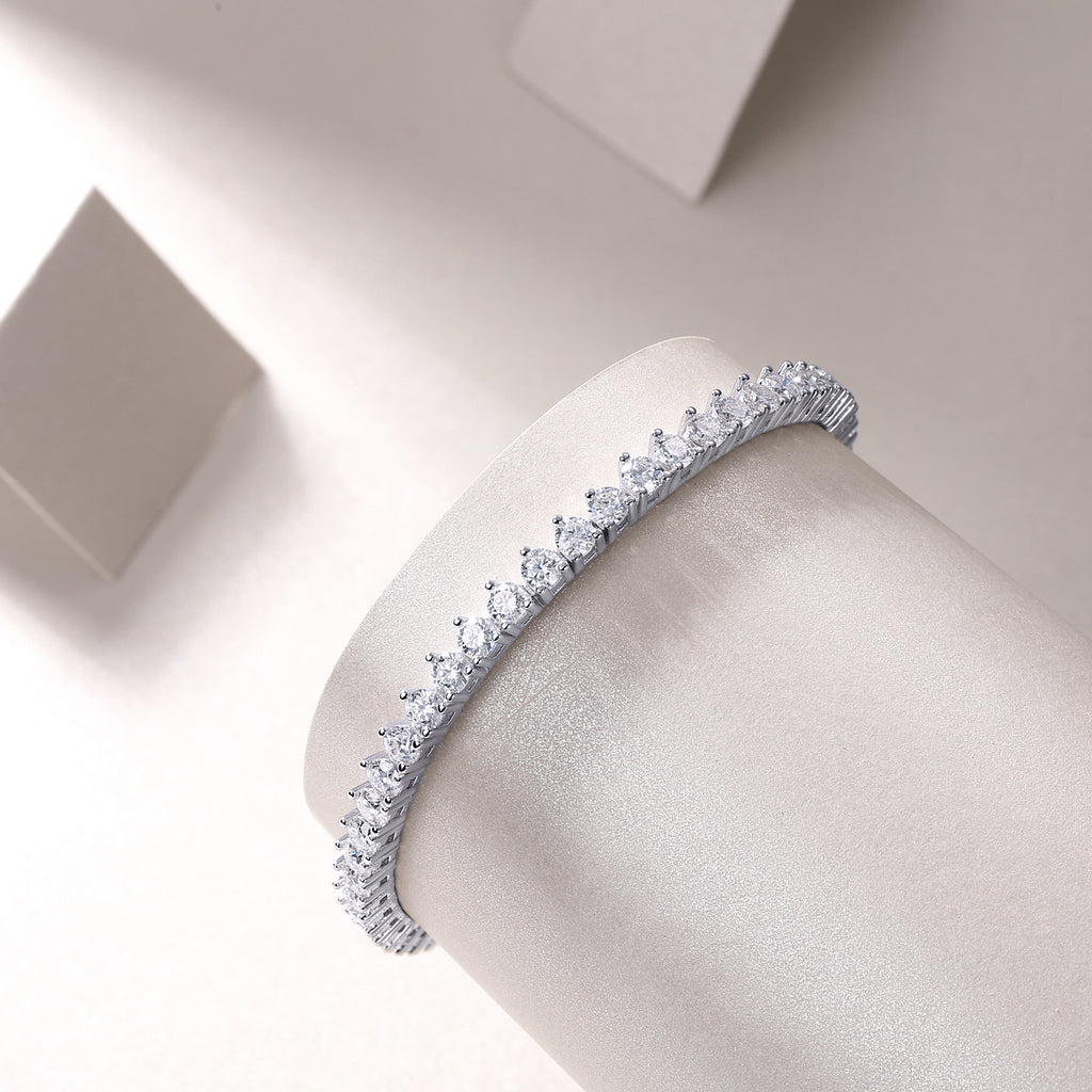 Clarissa Silver and Moissanite Tennis Bracelet