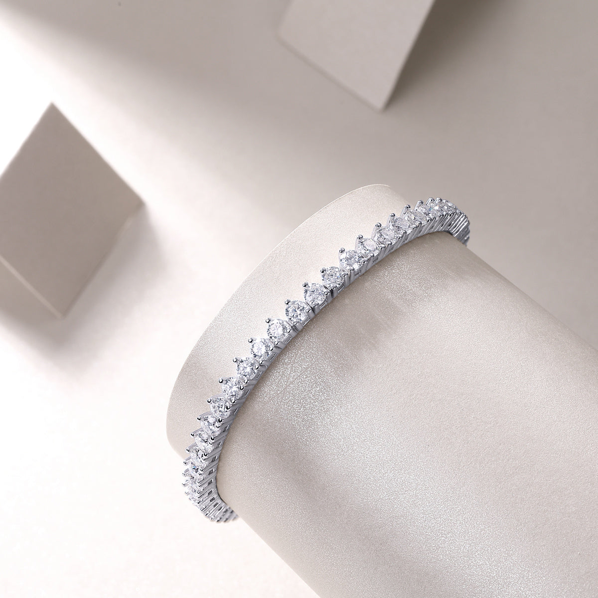 Clarissa Silver and Moissanite Tennis Bracelet