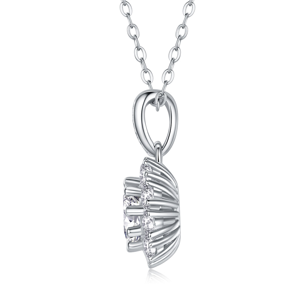 Giulia Sterling Silver and Moissanite Pendant Necklace