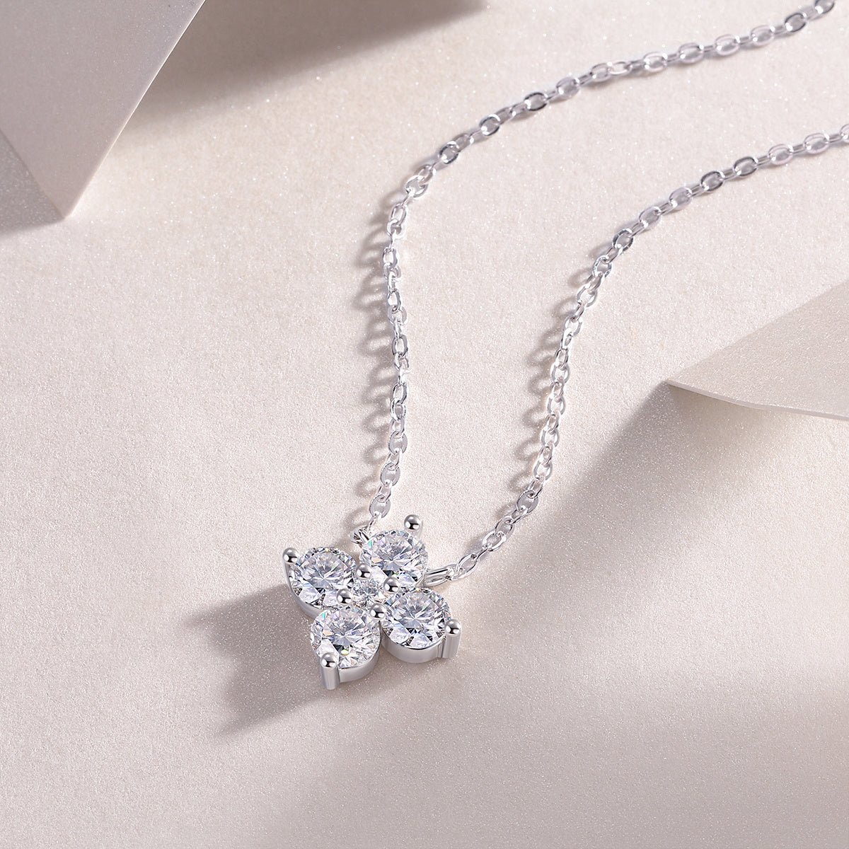 Karolina Sterling Silver and Moissanite Necklace
