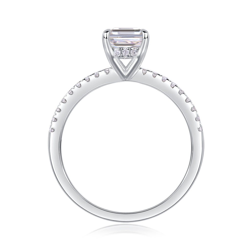 Madeleine Emerald Cut Moissanite Ring
