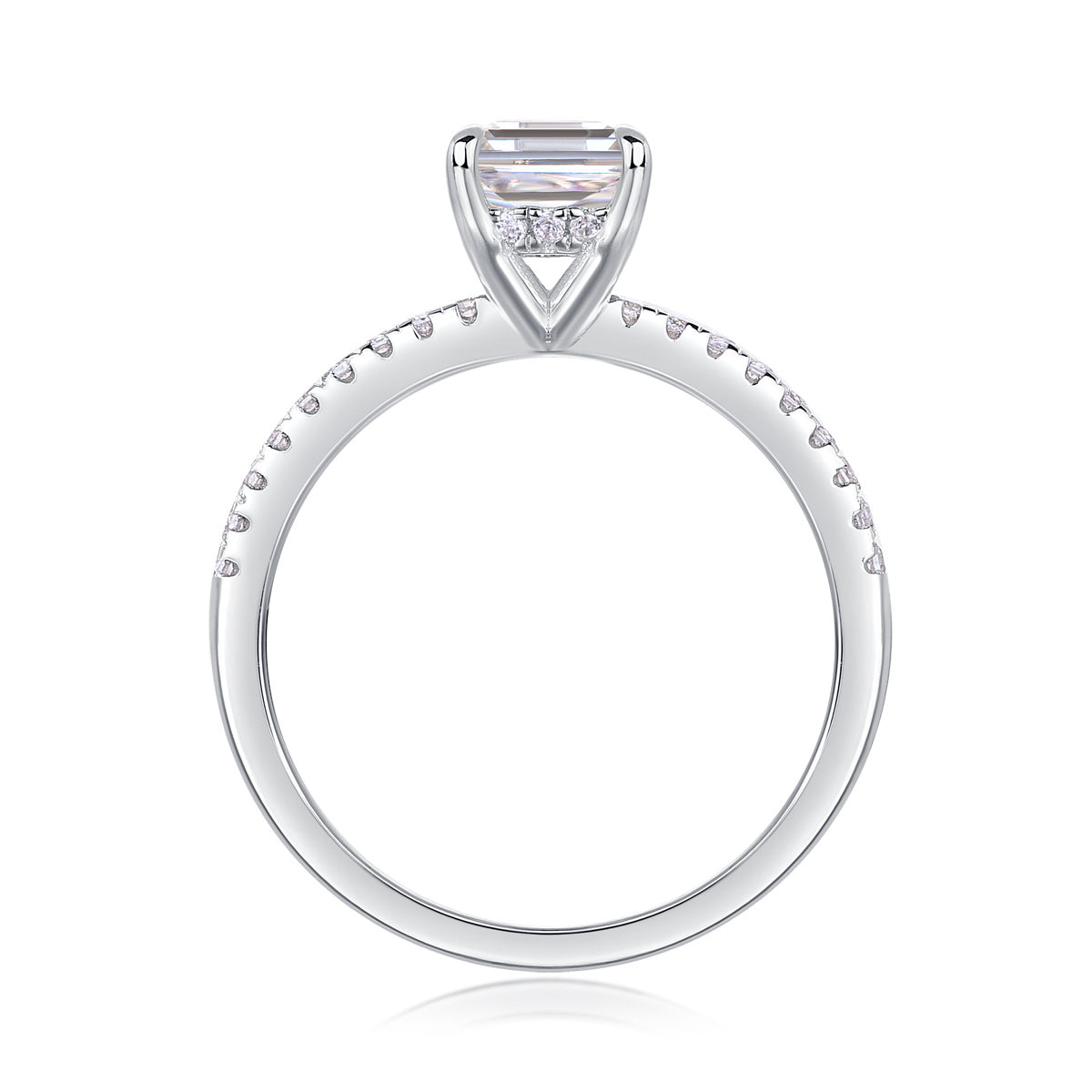 Madeleine Emerald Cut Moissanite Ring